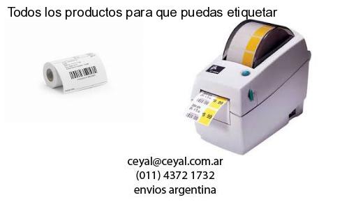 Todos los productos para que puedas etiquetar