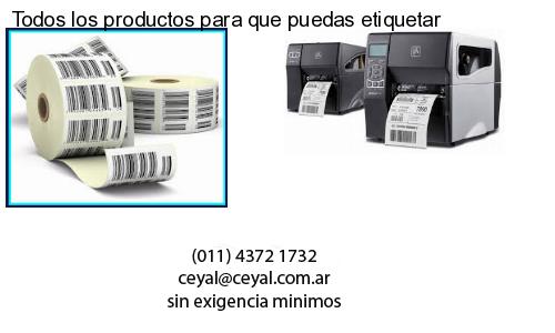 Todos los productos para que puedas etiquetar