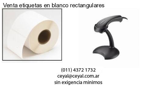 Venta etiquetas en blanco rectangulares