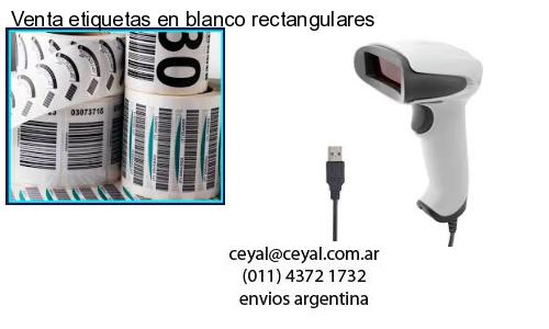 Venta etiquetas en blanco rectangulares