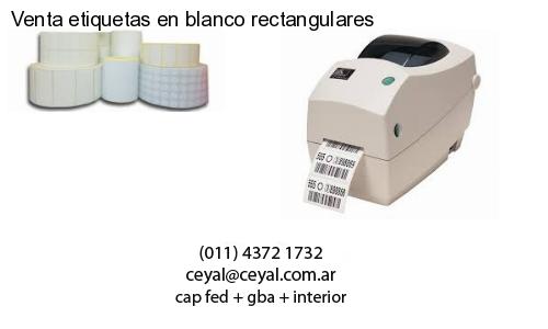 Venta etiquetas en blanco rectangulares