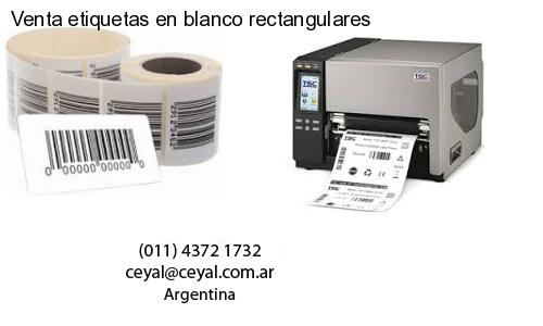 Venta etiquetas en blanco rectangulares