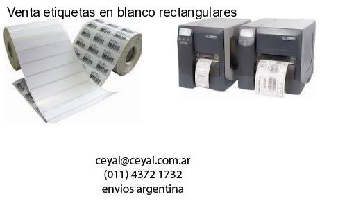 Venta etiquetas en blanco rectangulares