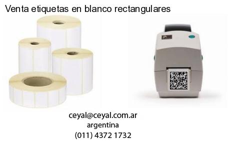 Venta etiquetas en blanco rectangulares