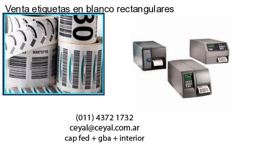 Venta etiquetas en blanco rectangulares