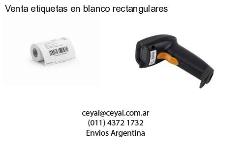 Venta etiquetas en blanco rectangulares