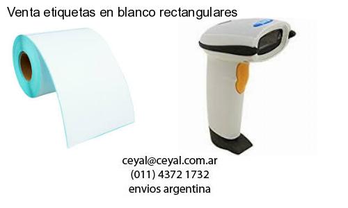 Venta etiquetas en blanco rectangulares