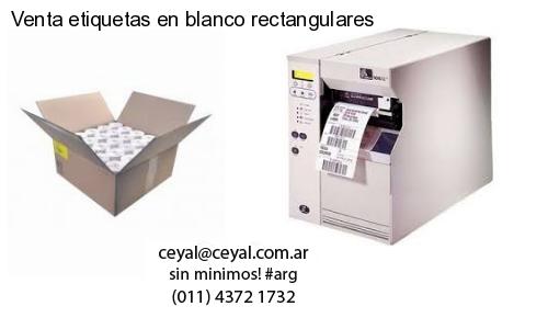 Venta etiquetas en blanco rectangulares