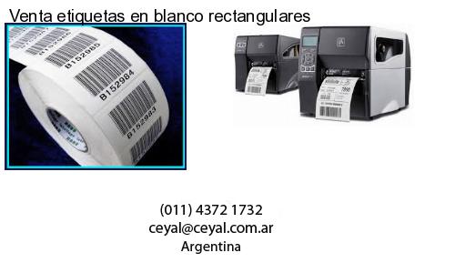 Venta etiquetas en blanco rectangulares