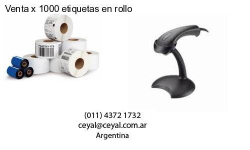 Venta x 1000 etiquetas en rollo