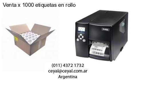 Venta x 1000 etiquetas en rollo