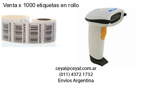 Venta x 1000 etiquetas en rollo