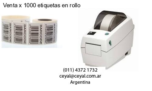 Venta x 1000 etiquetas en rollo