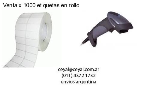 Venta x 1000 etiquetas en rollo