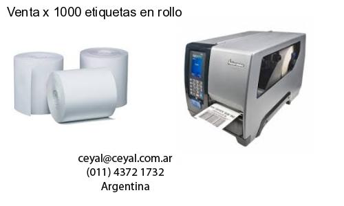 Venta x 1000 etiquetas en rollo