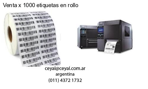 Venta x 1000 etiquetas en rollo