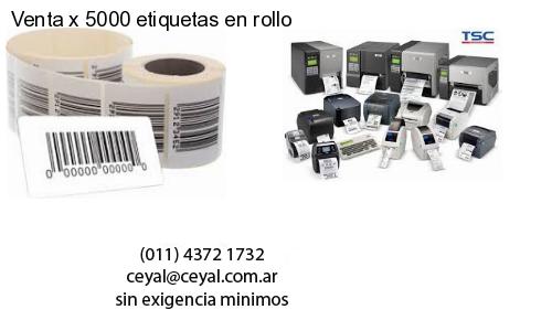 Venta x 5000 etiquetas en rollo