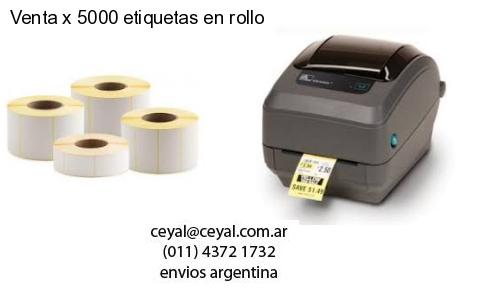 Venta x 5000 etiquetas en rollo