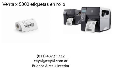 Venta x 5000 etiquetas en rollo