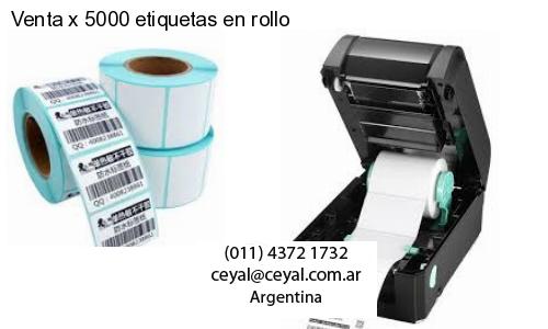 Venta x 5000 etiquetas en rollo