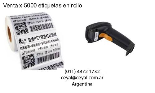 Venta x 5000 etiquetas en rollo