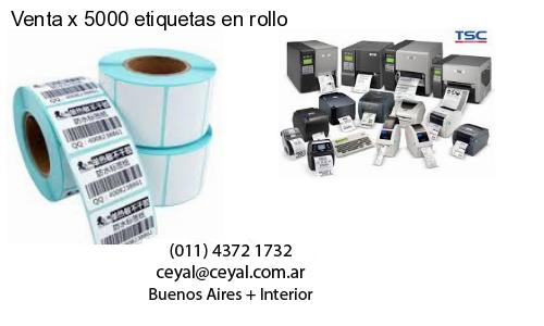 Venta x 5000 etiquetas en rollo