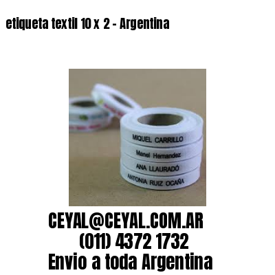 etiqueta textil 10 x 2 – Argentina