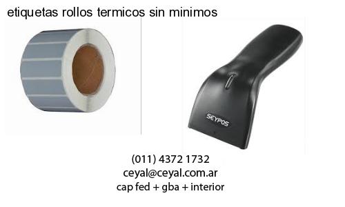 etiquetas rollos termicos sin minimos