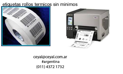 etiquetas rollos termicos sin minimos