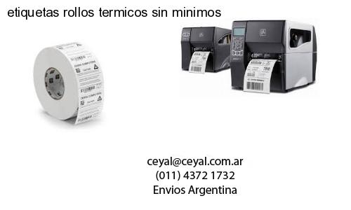 etiquetas rollos termicos sin minimos