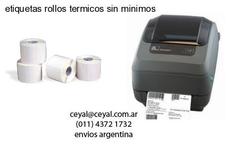 etiquetas rollos termicos sin minimos