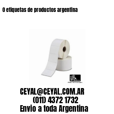 0 etiquetas de productos argentina
