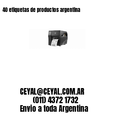40 etiquetas de productos argentina