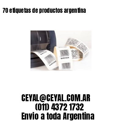 70 etiquetas de productos argentina