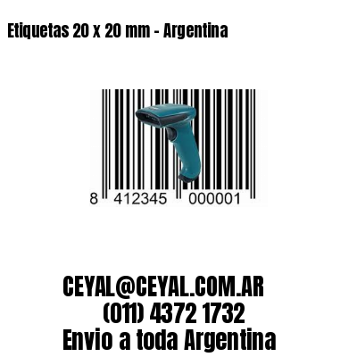 Etiquetas 20 x 20 mm – Argentina