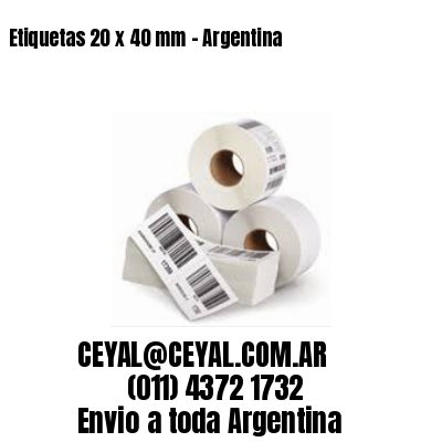 Etiquetas 20 x 40 mm – Argentina