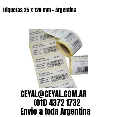 Etiquetas 25 x 120 mm – Argentina