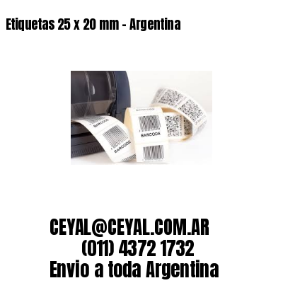 Etiquetas 25 x 20 mm – Argentina