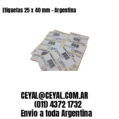 Etiquetas 25 x 40 mm – Argentina