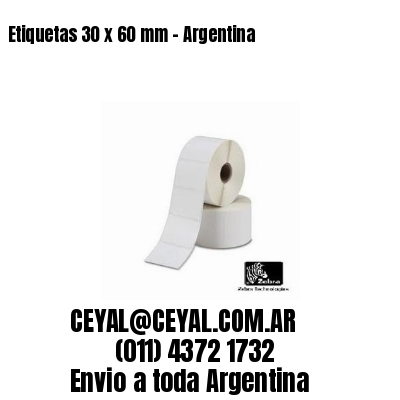 Etiquetas 30 x 60 mm – Argentina