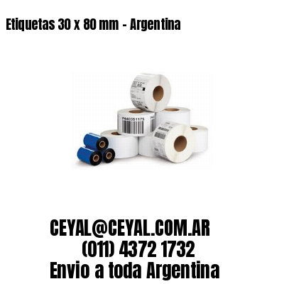 Etiquetas 30 x 80 mm – Argentina