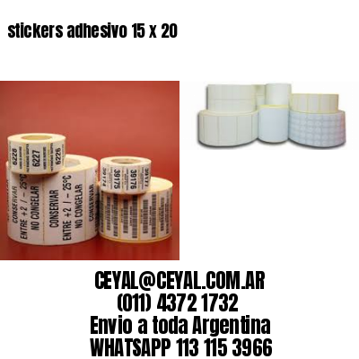 stickers adhesivo 15 x 20