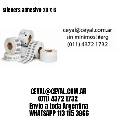 stickers adhesivo 20 x 6