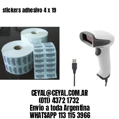 stickers adhesivo 4 x 19