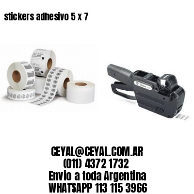 stickers adhesivo 5 x 7