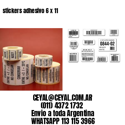 stickers adhesivo 6 x 11