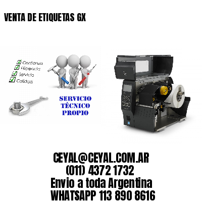 VENTA DE ETIQUETAS GX