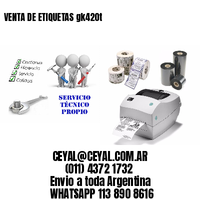 VENTA DE ETIQUETAS gk420t