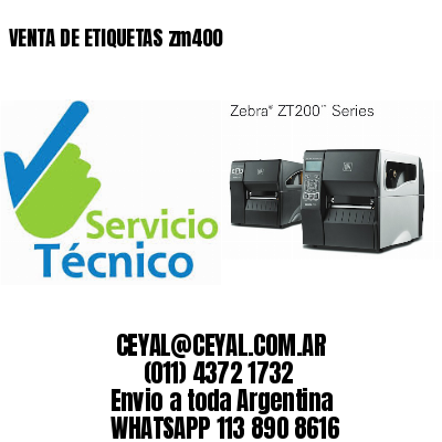 VENTA DE ETIQUETAS zm400