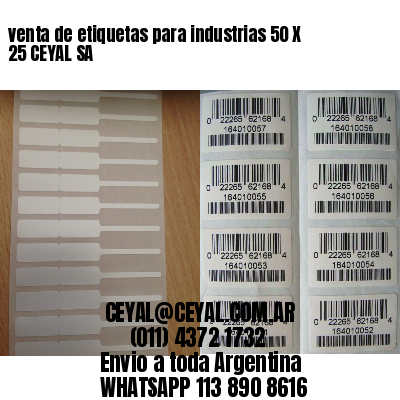 venta de etiquetas para industrias 50 X 25 CEYAL SA